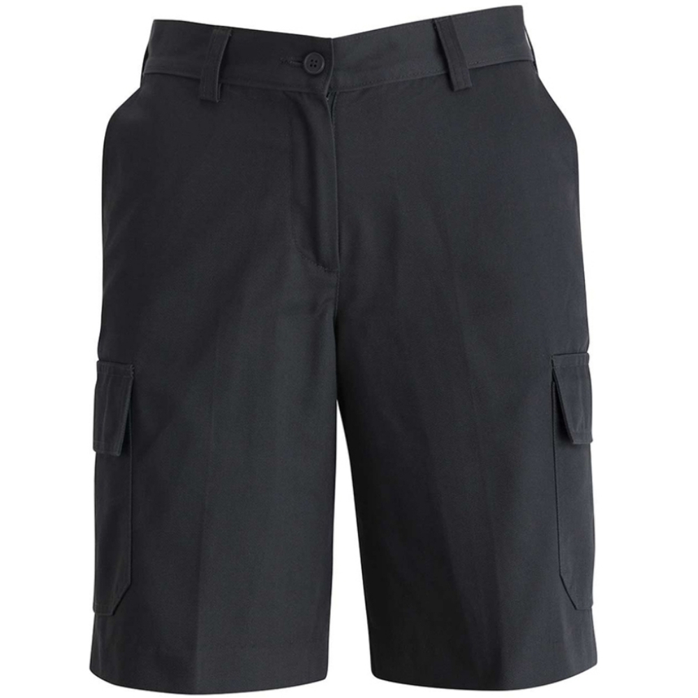 Edwards Women's Black Cargo Utility Work Shorts Size 4 Nwt Length 8 Inch